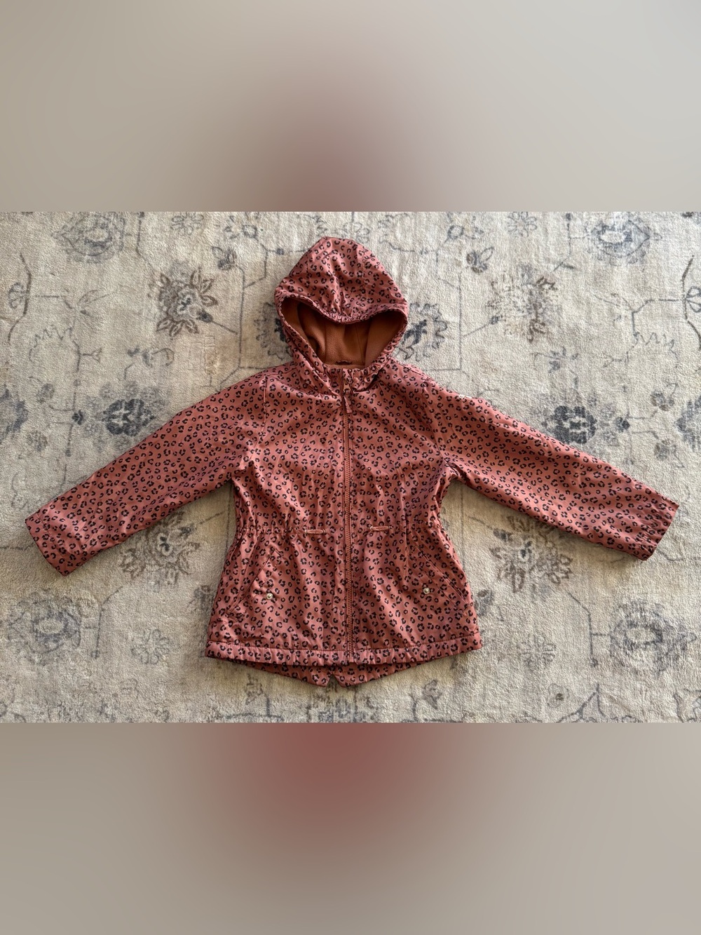 OshKosh B'gosh Mauve Pink Leopard Hooded Raincoat